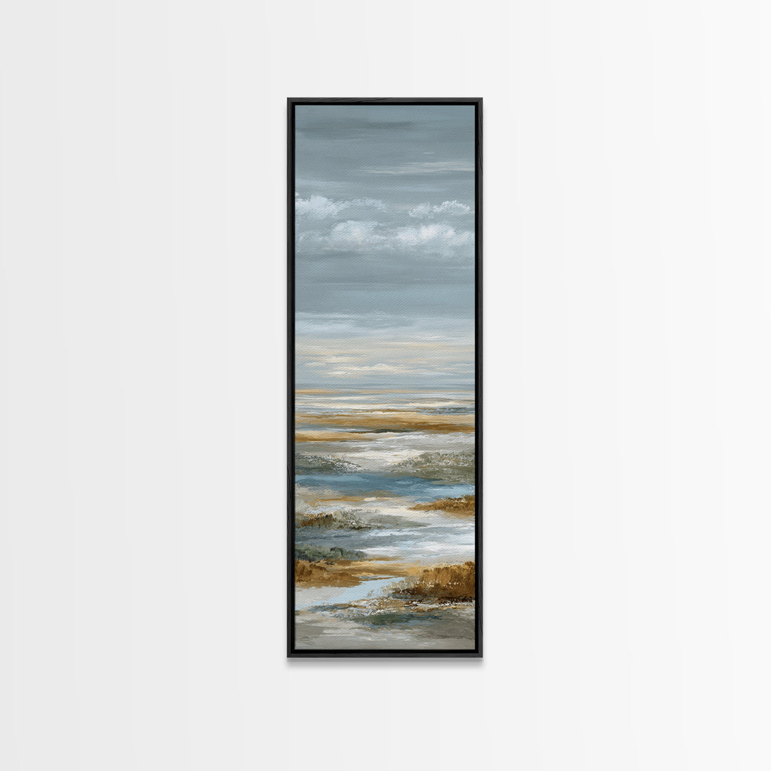 Modern Landscape with Expansive Calm Sky Canvas Print, Living Room Art, Apartment Decor, Living Room Decor, Oil Painting, LIR-1x3-39