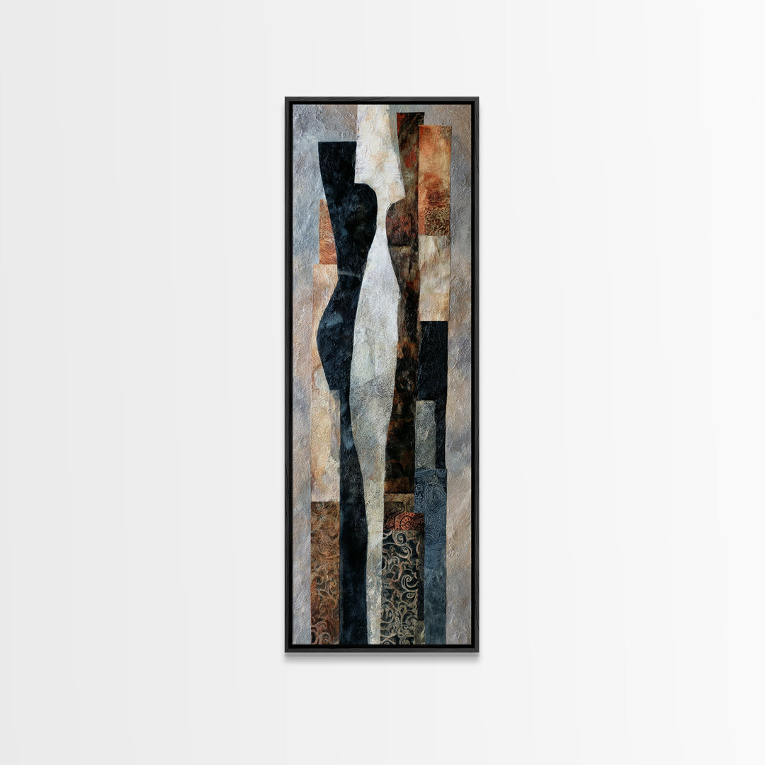 Abstract Organic Shapes Canvas Print, Living Room Art, Dopamine Decor, Living Room Decor, Fine Art, Living, Textured Painting, LIR-1x3-51