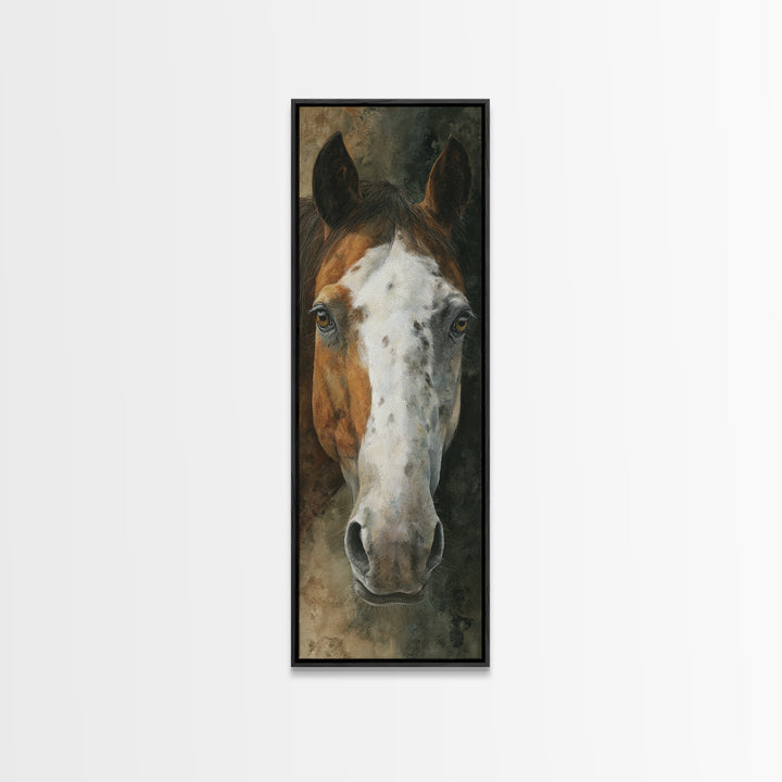 Contemporary Horse Portrait Framed Canvas Print, Living Room Art, Modern Decor, Living Room Decor, Fine Art, Living, Wall Decor, LIR-1x3-70