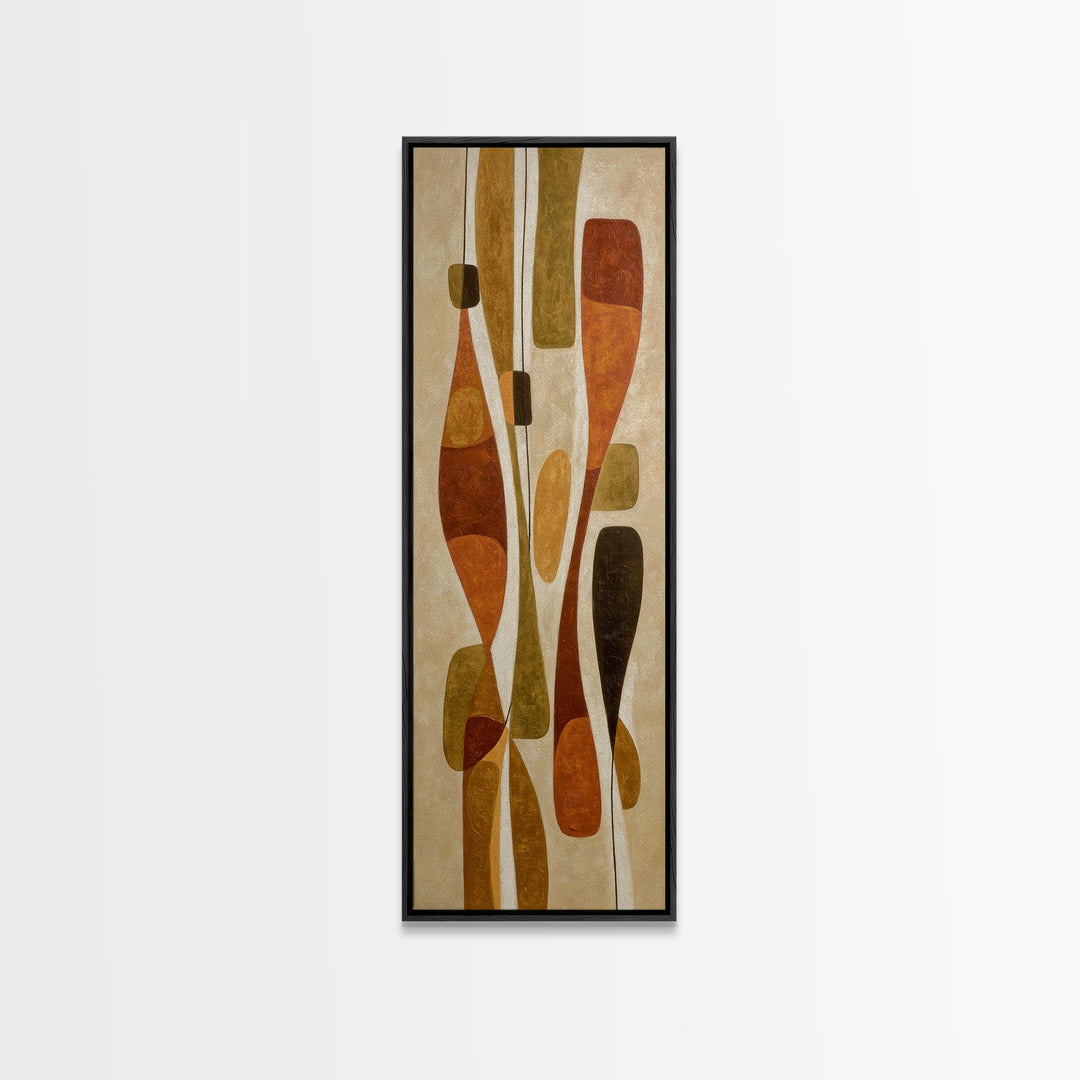 Abstract Organic Shapes Framed Canvas Print, Living Room Art, Neutral Decor, Living Room Decor, Fine Art, Living, Home Decor, LIR-1x3-75