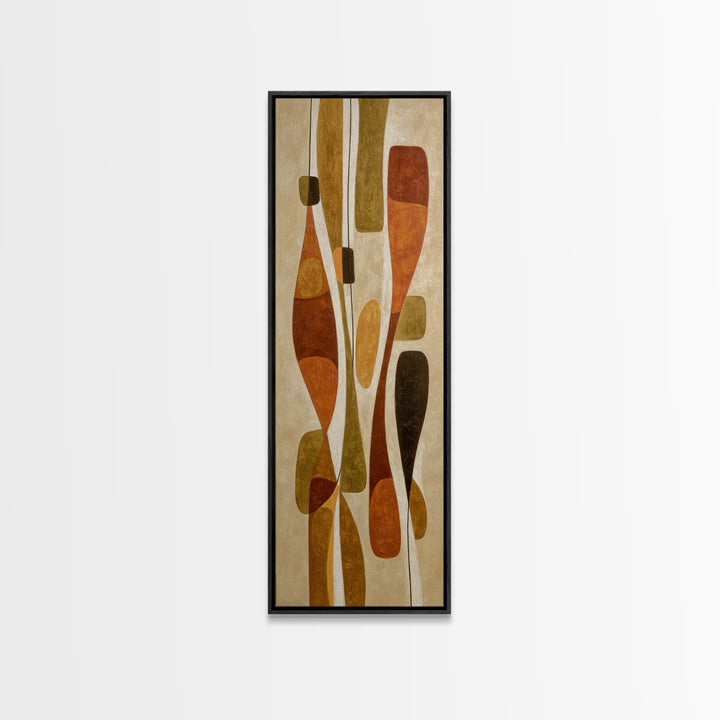 Abstract Organic Shapes Framed Canvas Print, Living Room Art, Neutral Decor, Living Room Decor, Fine Art, Living, Home Decor, LIR-1x3-75