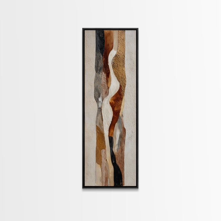 Monochrome Stone Texture Abstraction Canvas Print, Living Room Art, Printable Art, Living Room Decor, Abstract Art, Living, LIR-1x3-81