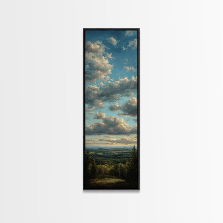 Modern Landscape with Expansive Calm Sky Canvas Print, Living Room Art, Statement Artwork, Living Room Decor, Living, LIR-1x3-87