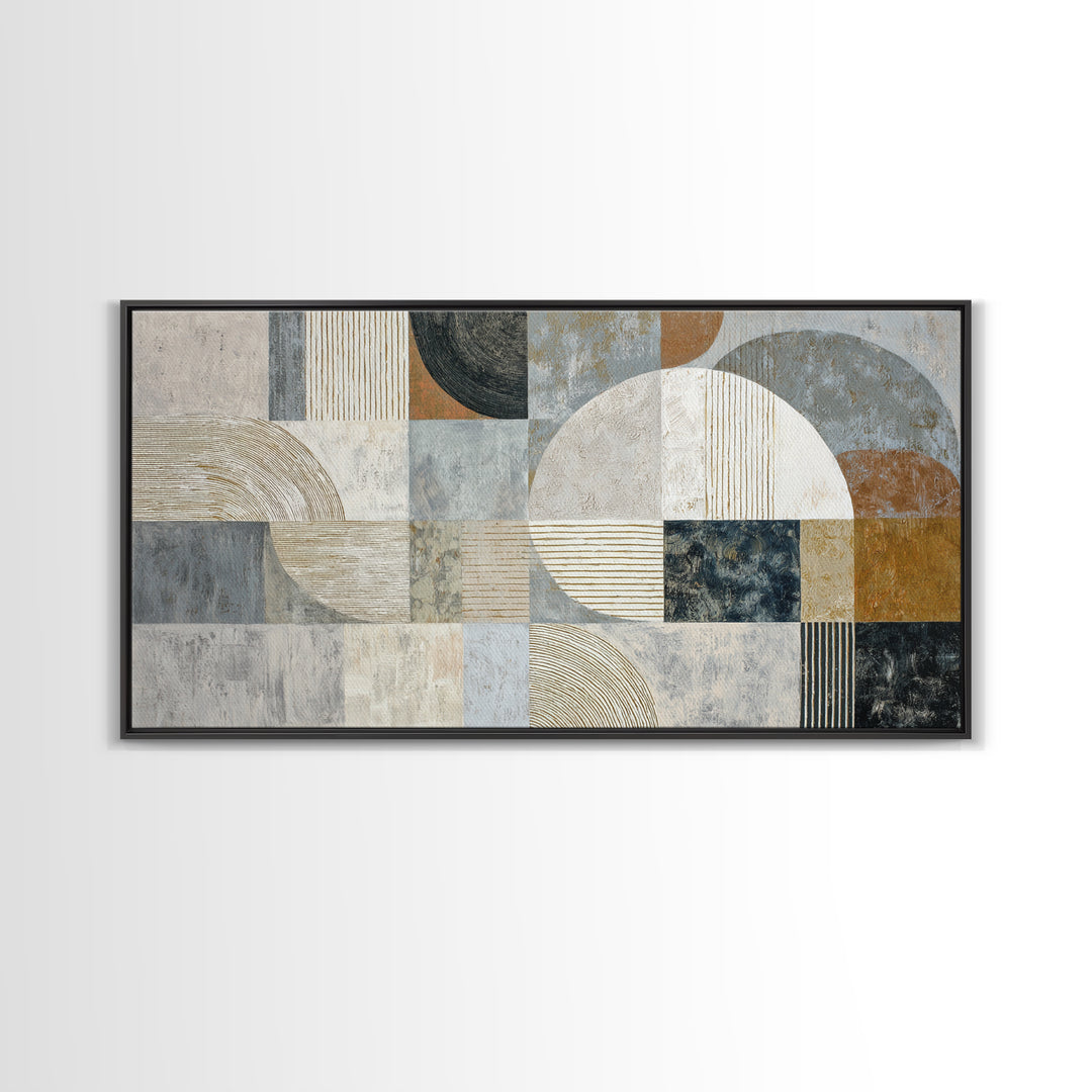 Textured Plaster Abstract Framed Canvas Print, Living Room Art, Printable, Living Room Decor, Fine Art, Living, Printable Art, LIR-2x1-1
