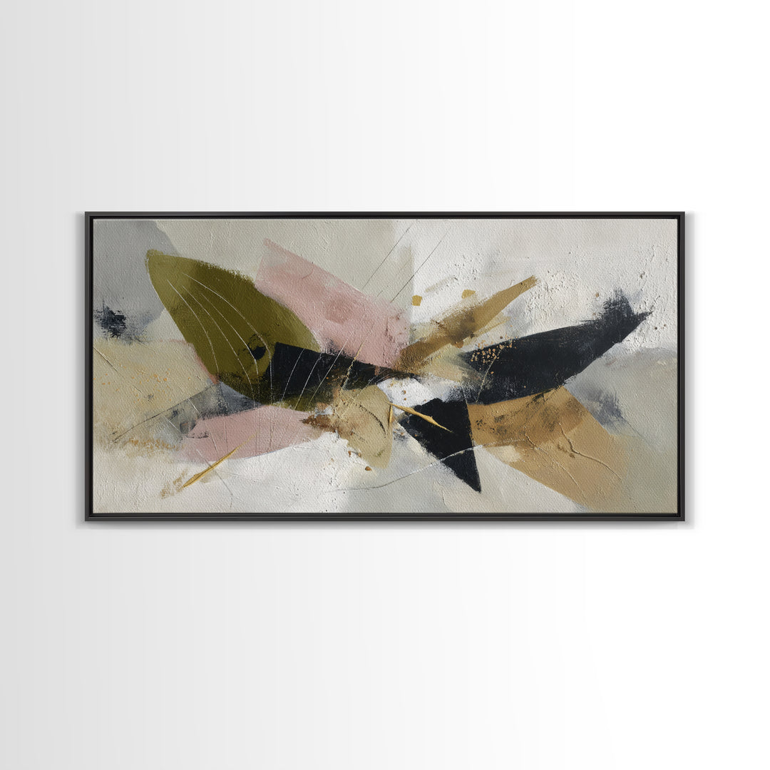Abstract Organic Shapes Framed Canvas Print, Living Room Art, Printable Art, Living Room Decor, Abstract Art, Living, LIR-2x1-11