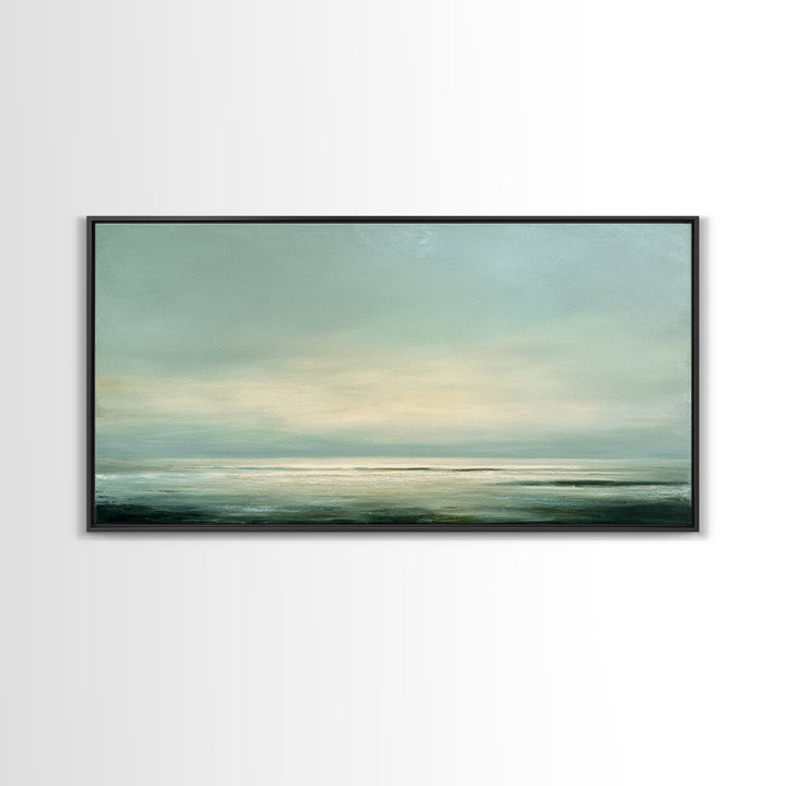 Modern Landscape with Expansive Calm Sky Canvas Print, Living Room Art, Art Nouveau, Living Room Decor, Fine Art, Living, LIR-2x1-47