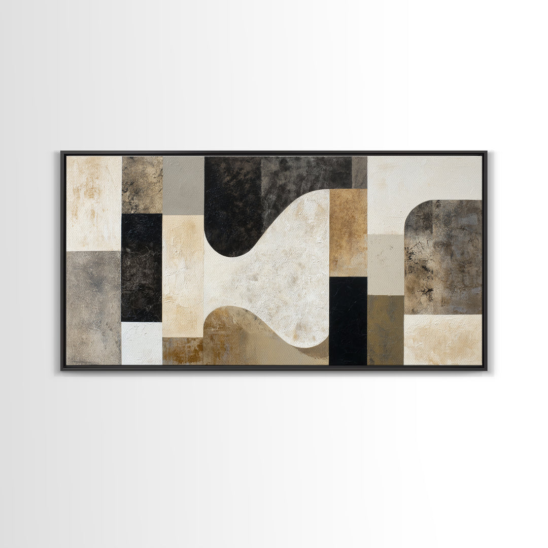 Textured Plaster Abstract Canvas Print, Living Room Art, Living Room Decor, Abstract Art, Living, Dopamine Decor, LIR-2x1-49