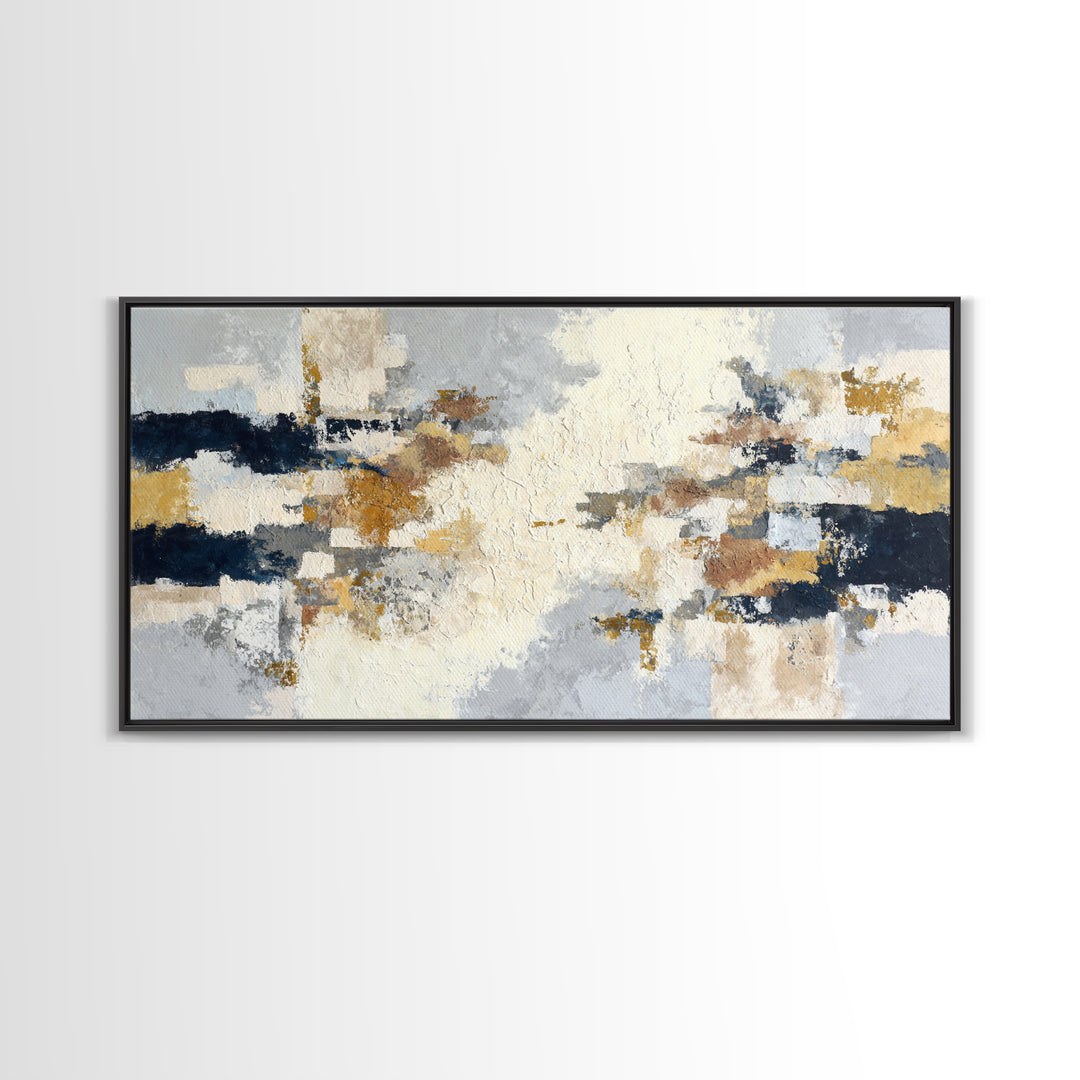 Textured Plaster Abstract Canvas Print, Living Room Art, Living Room Decor, Abstract Art, Living, Dopamine Decor, LIR-2x1-73
