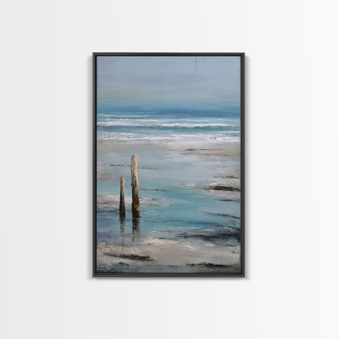 Moody Seascape for Dramatic Focal Point Framed Canvas Print, Living Room Art, Art Print, Living Room Decor, Fine Art, Living, LIR-2x3-38