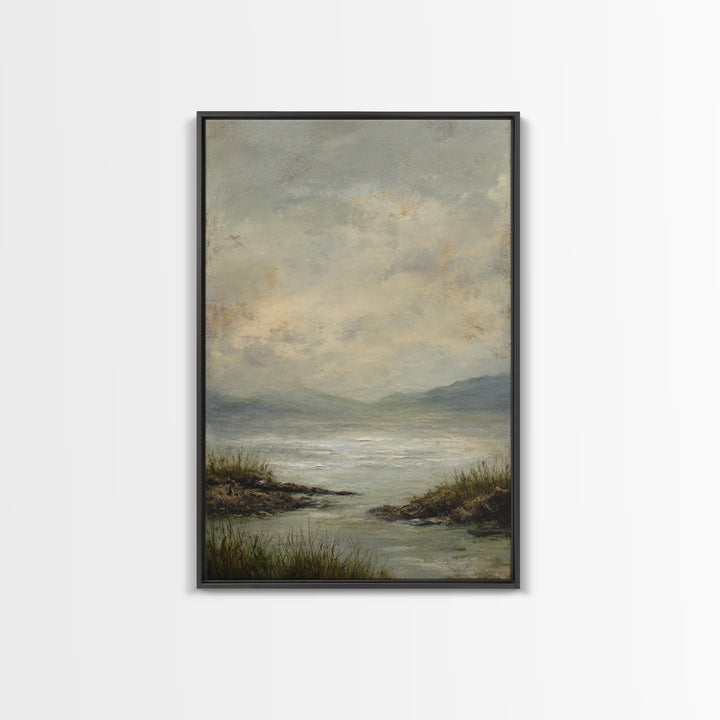 Large Cloudscape with Gentle Movement Framed Canvas Print, Living Room Art, New Home Gift, Living Room Decor, Fine Art, Living, LIR-2x3-75