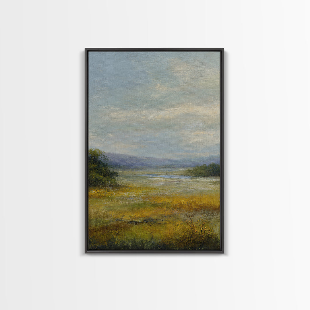 Quiet Meadow Landscape Canvas Print, Living Room Art, Large Wall Art, Living Room Decor, Fine Art, Living, Dopamine Decor, LIR-2x3-79