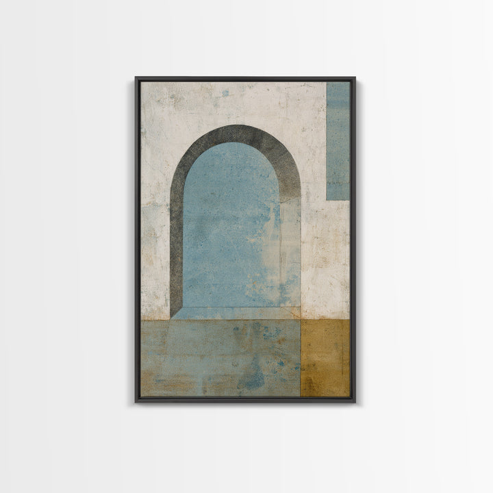 Black and White Architectural Arch Composition Canvas Print, Living Room Art, Modern Wall Art, Living Room Decor, Living, LIR-2x3-87