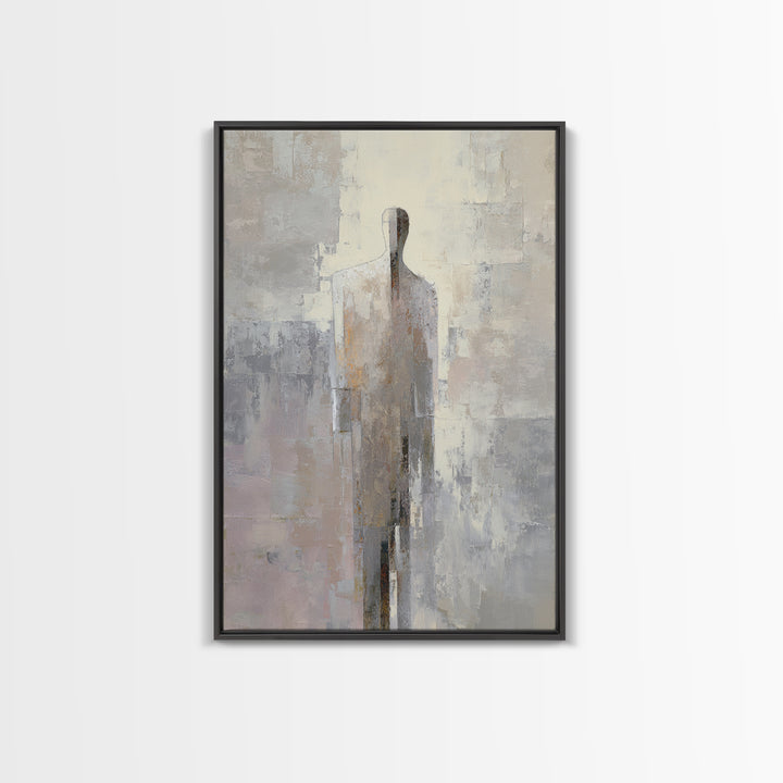 Oversized Line Figure Framed Canvas Print, Living Room Art, Pet Portraits, Living Room Decor, Oil Painting, Living, LIR-2x3-97