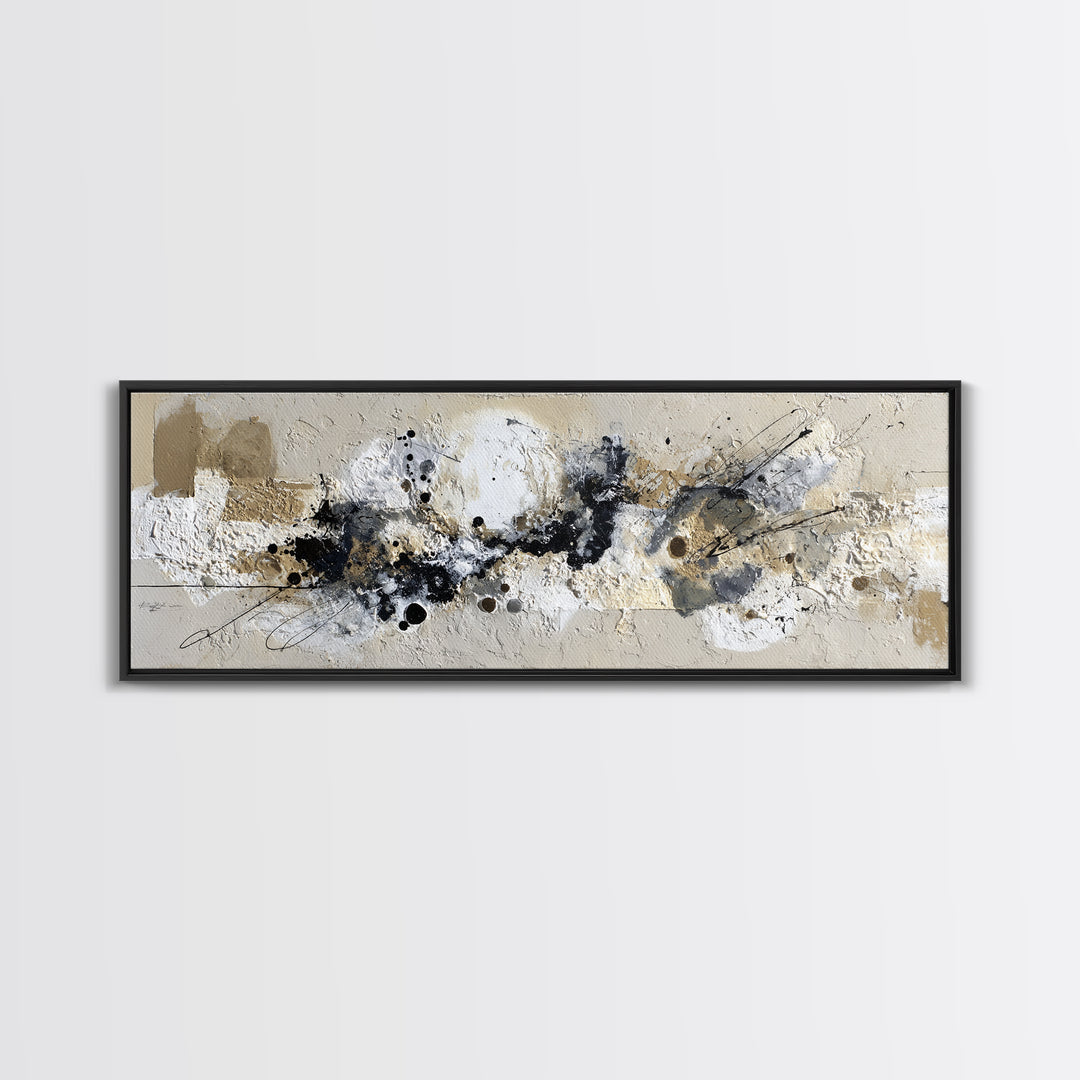 Textured Plaster Abstract Canvas Print, Living Room Art, Oversized Wall Art, Living Room Decor, Abstract Art, Living, LIR-3x1-21