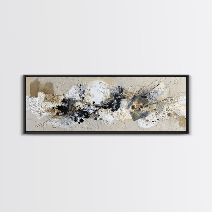 Textured Plaster Abstract Canvas Print, Living Room Art, Oversized Wall Art, Living Room Decor, Abstract Art, Living, LIR-3x1-21