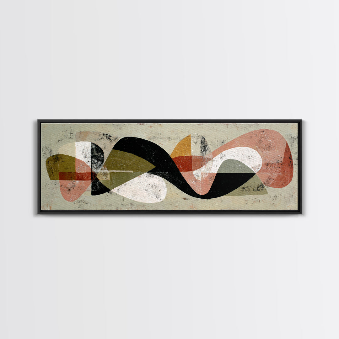 Abstract Organic Shapes Framed Canvas Print, Living Room Art, Wall Decor, Living Room Decor, Fine Art, Living, Abstract Art, LIR-3x1-55