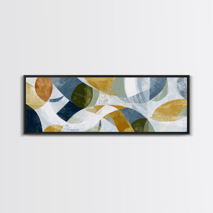 Abstract Organic Shapes Framed Canvas Print, Living Room Art, Art Nouveau, Living Room Decor, Abstract Art, Living, LIR-3x1-79