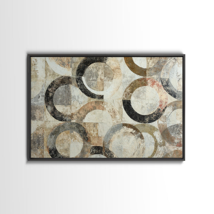 Monochrome Stone Texture Abstraction Canvas Print, Living Room Art, Neutral Decor, Living Room Decor, Fine Art, Living, LIR-3x2-49
