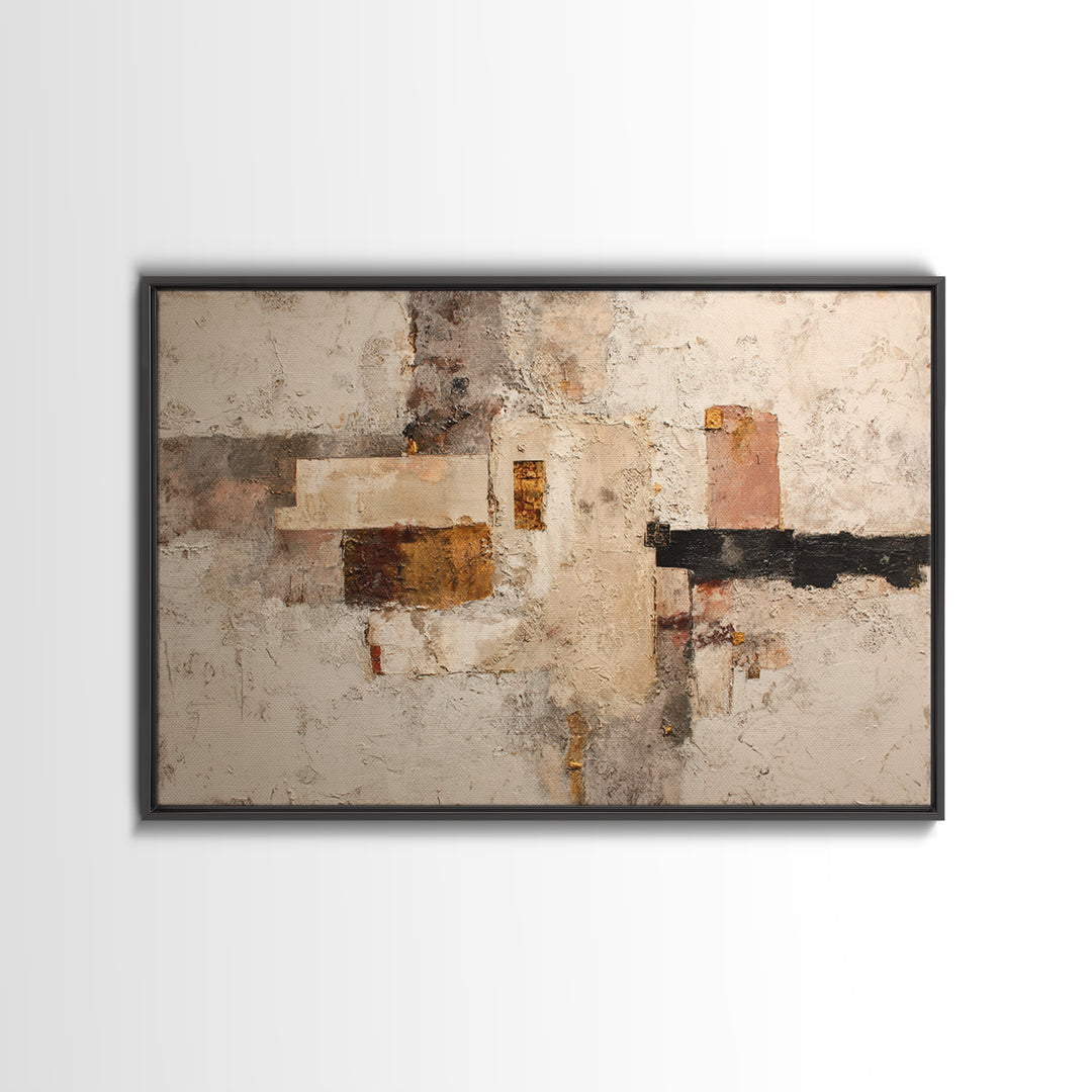 Textured Plaster Abstract Canvas Print, Living Room Art, Living Room Wall Art, Living Room Decor, Abstract Art, Living, LIR-3x2-57