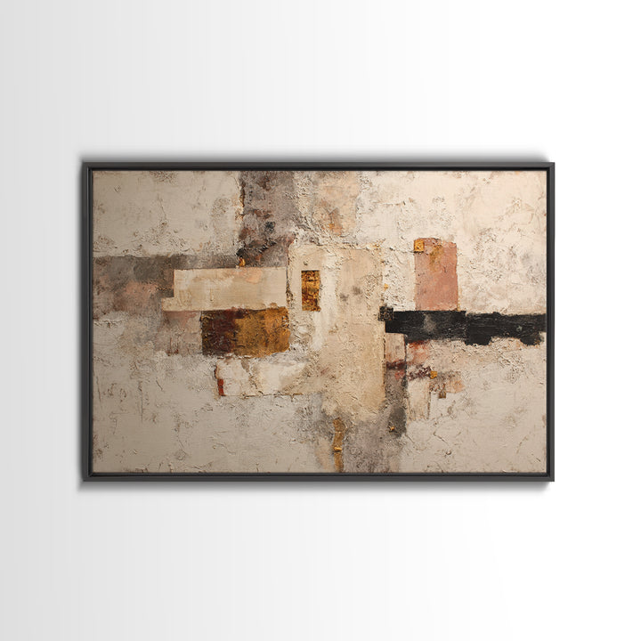 Textured Plaster Abstract Canvas Print, Living Room Art, Living Room Wall Art, Living Room Decor, Abstract Art, Living, LIR-3x2-57