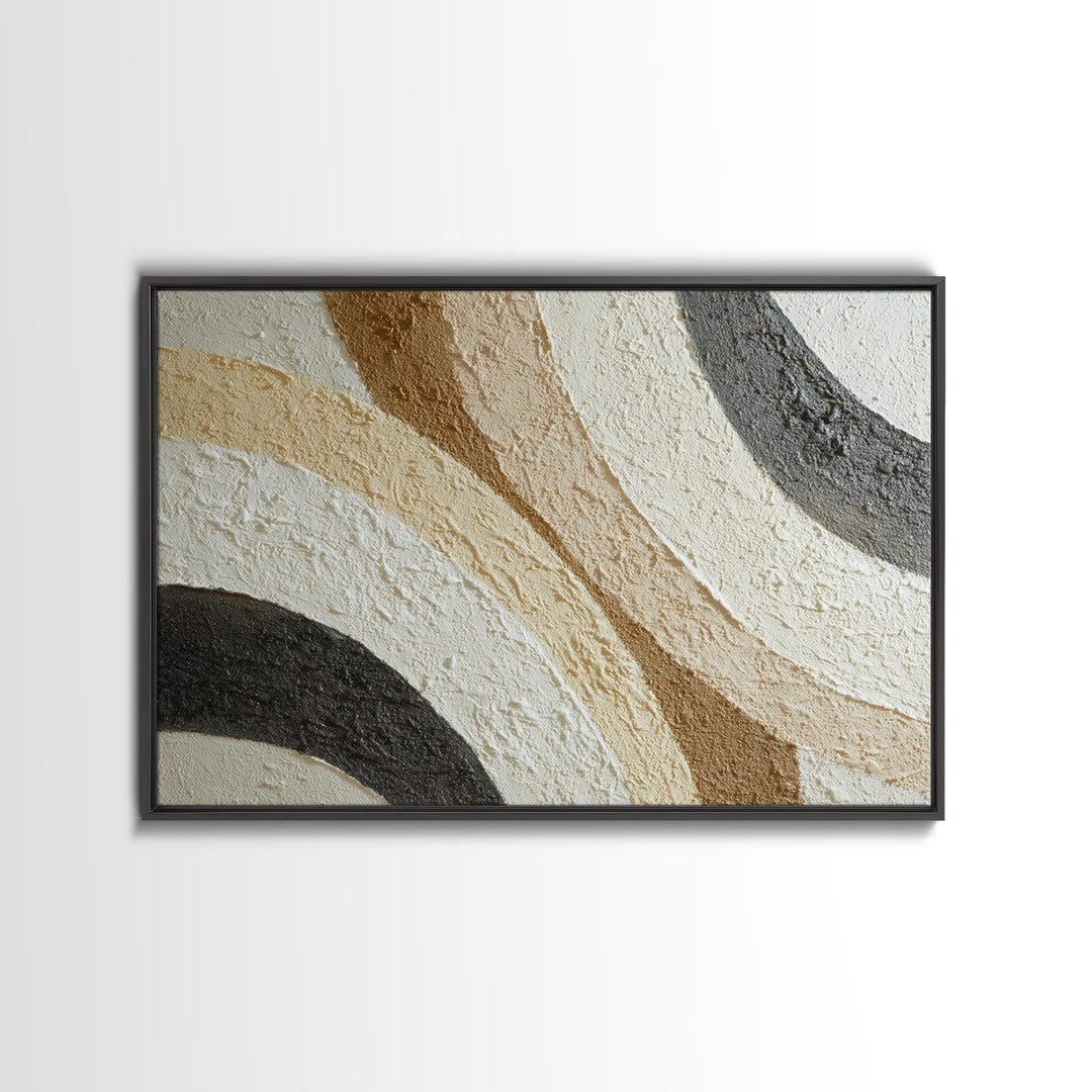 Textured Plaster Abstract Framed Canvas Print, Living Room Art, Fine Art Print, Living Room Decor, Abstract Art, Living, LIR-3x2-81