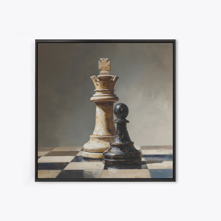 Single Chess King Canvas Print, Law Office Art, Office Art, Office Decor, Oil Painting, Counsel, Teen Girl Room Decor, LOA-1x1-22