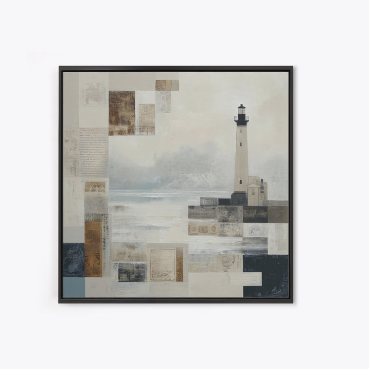 Stormy Landscape with Lighthouse as Guidance Metaphor Canvas Print, Law Office Art, Bookish Wall Art, Office Decor, Counsel, LOA-1x1-35