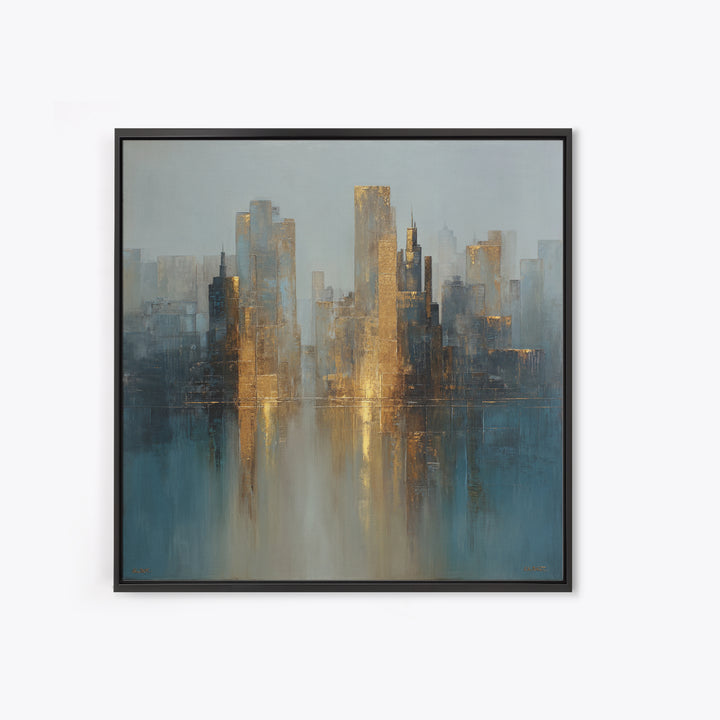 Quiet City Skyline Canvas Print, Law Office Art, Office Wall Art, Office Decor, Abstract Art, Counsel, Butterfly Art, LOA-1x1-36