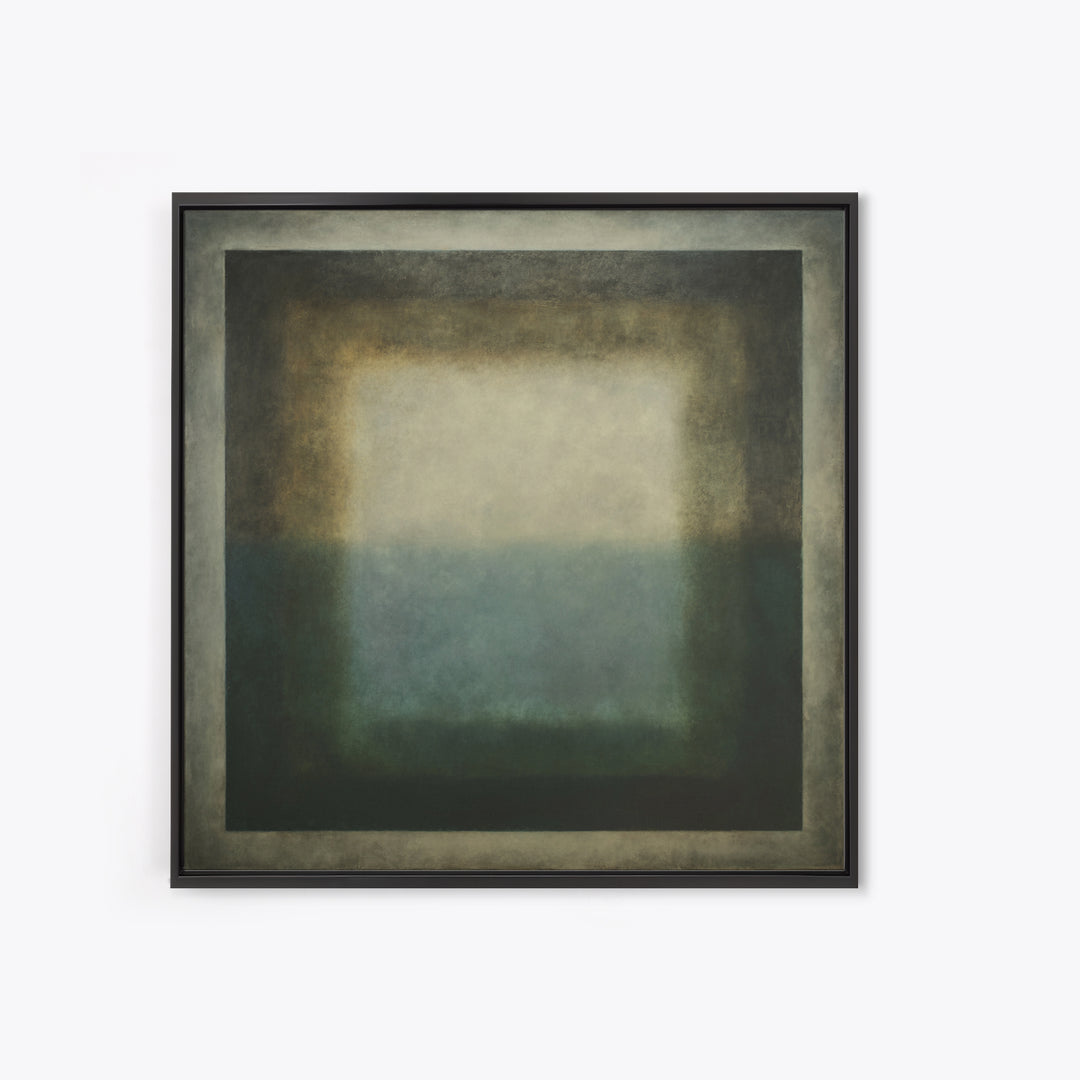 Deep Green and Walnut Toned Abstract Canvas Print, Law Office Art, Teen Girl Room Decor, Office Decor, Abstract Art, Counsel, LOA-1x1-45
