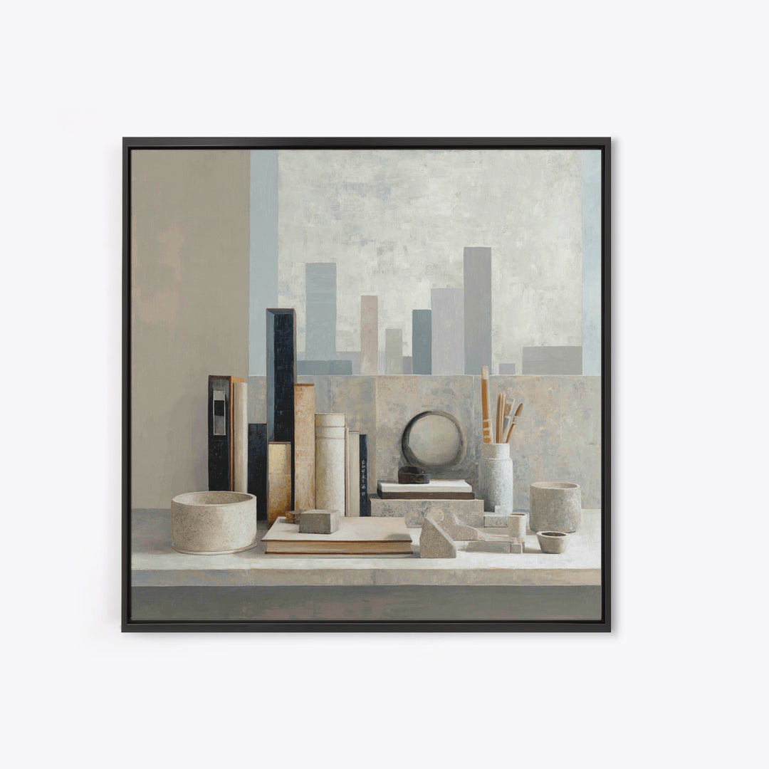 Dark Academia Desk Still Life Without Readable Canvas Print, Law Office Art, Washington Dc Art, Office Decor, Counsel, LOA-1x1-57