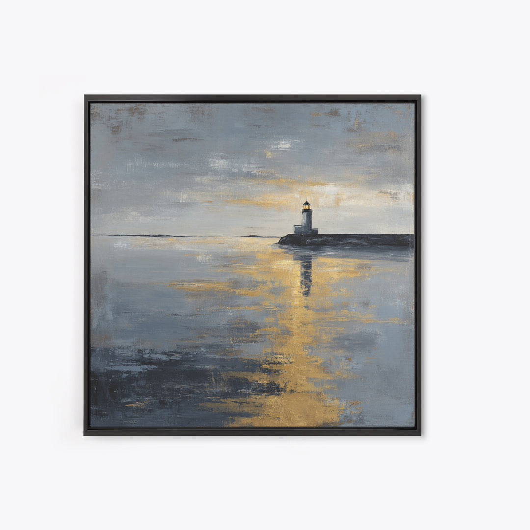 Stormy Landscape with Lighthouse as Guidance Metaphor Canvas Print, Law Office Art, Lawyer Sign, Office Decor, Counsel, LOA-1x1-59