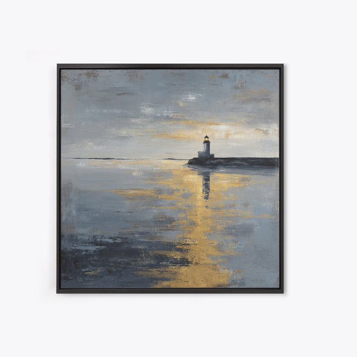 Stormy Landscape with Lighthouse as Guidance Metaphor Canvas Print, Law Office Art, Lawyer Sign, Office Decor, Counsel, LOA-1x1-59