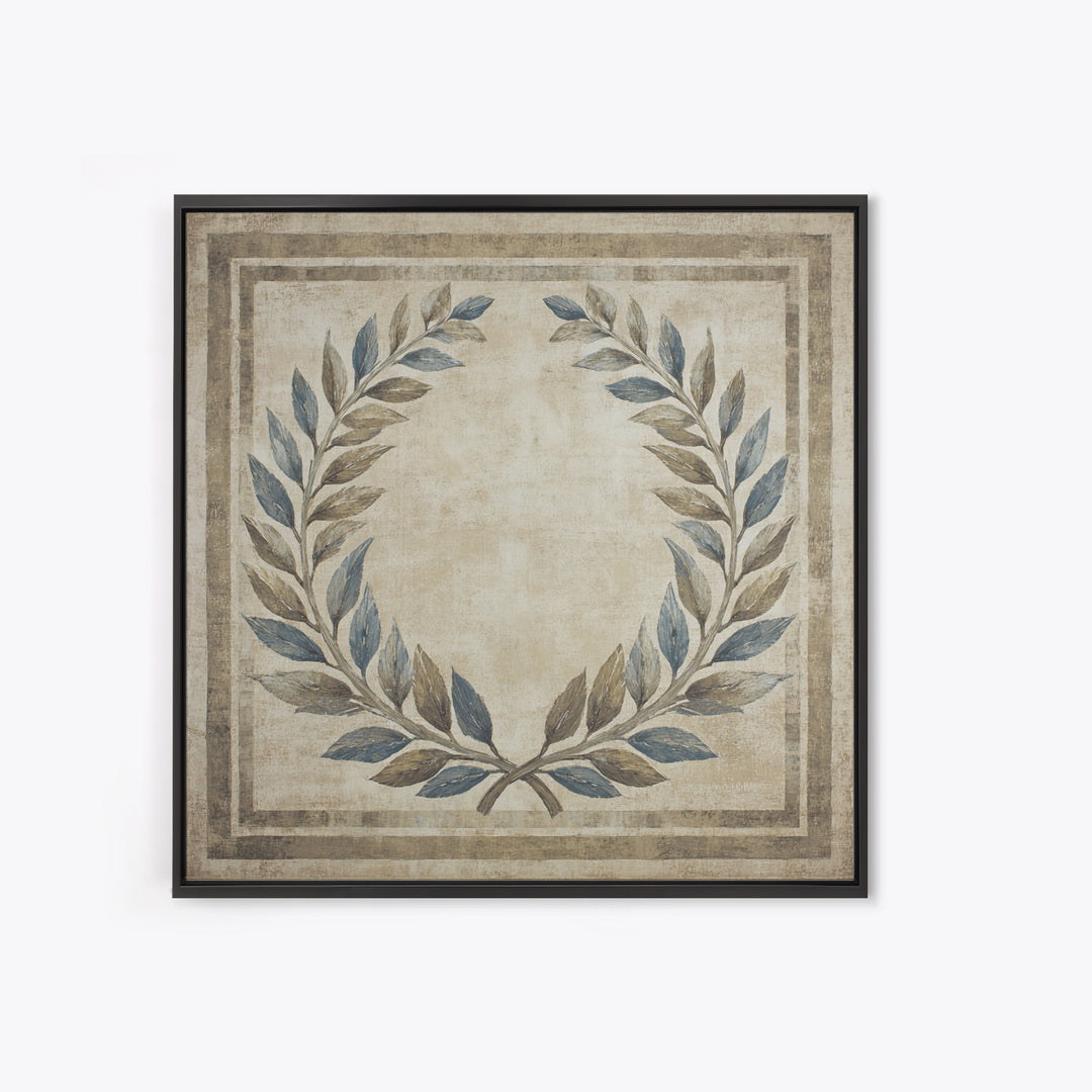 Roman Laurel Wreath Framed Canvas Print, Law Office Art, Gallery Decor, Office Decor, Fine Art, Counsel, Contemporary Art, LOA-1x1-80