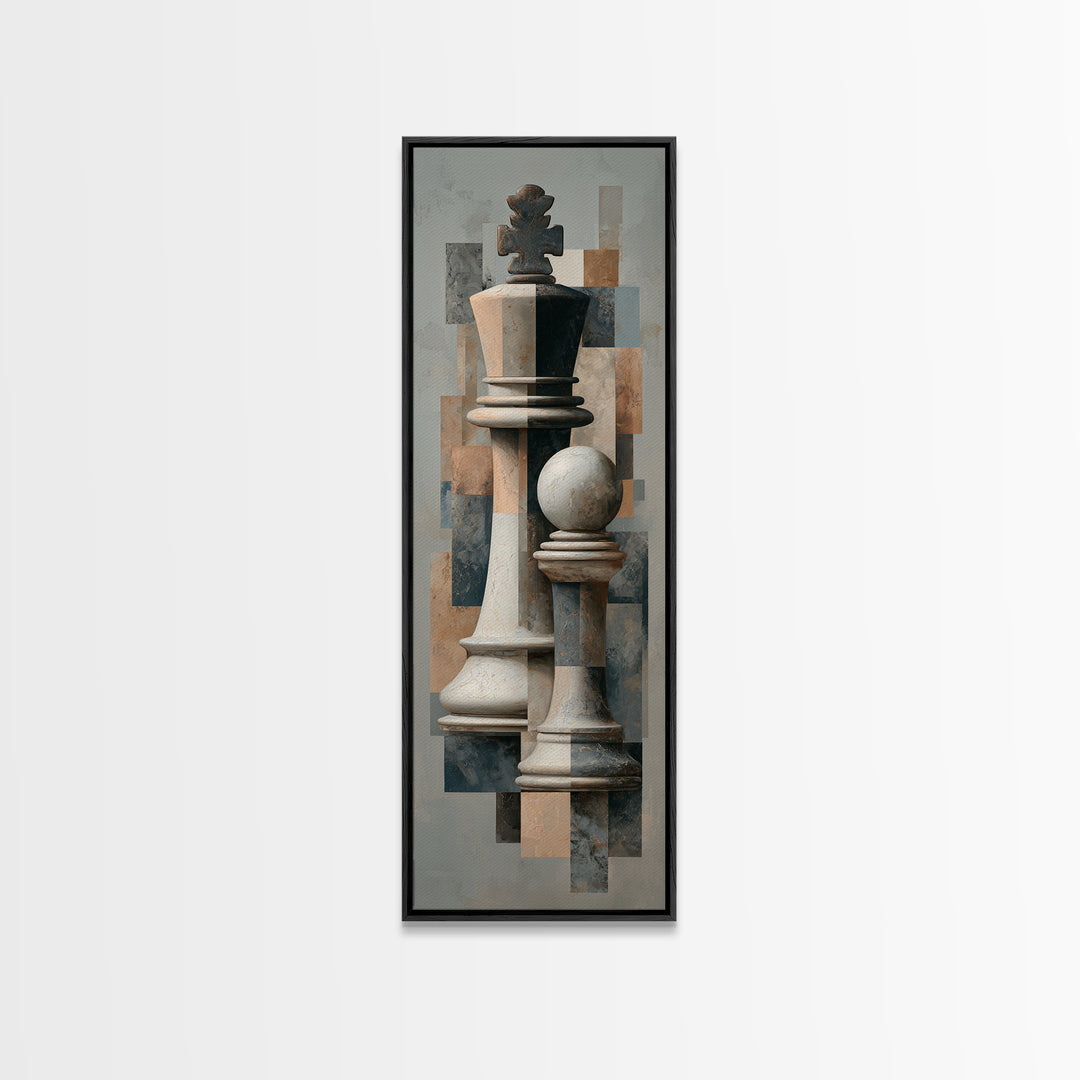 Single Chess King Canvas Print, Law Office Art, Floral Art, Office Decor, Fine Art, Counsel, Lawyer Sign, Lawyer Office Decor, LOA-1x3-10