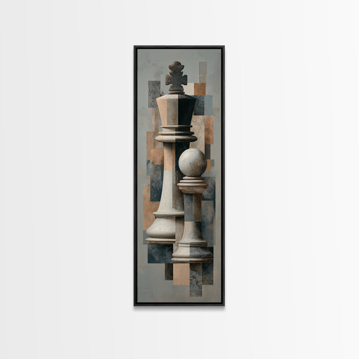 Single Chess King Canvas Print, Law Office Art, Floral Art, Office Decor, Fine Art, Counsel, Lawyer Sign, Lawyer Office Decor, LOA-1x3-10