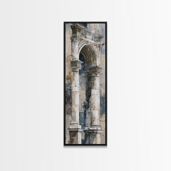 Architectural Arch and Column Abstraction Canvas Print, Law Office Art, Therapy Office Decor, Office Decor, Abstract Art, LOA-1x3-2