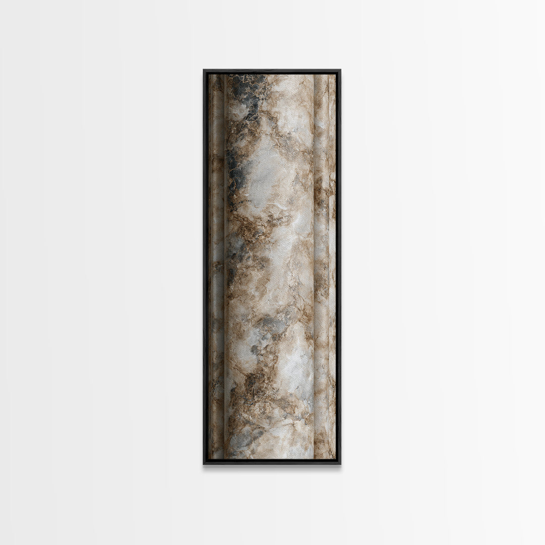 Marble Courthouse Column Study Without Building Scene Canvas Print, Law Office Art, Textured Painting, Office Decor, Counsel, LOA-1x3-39