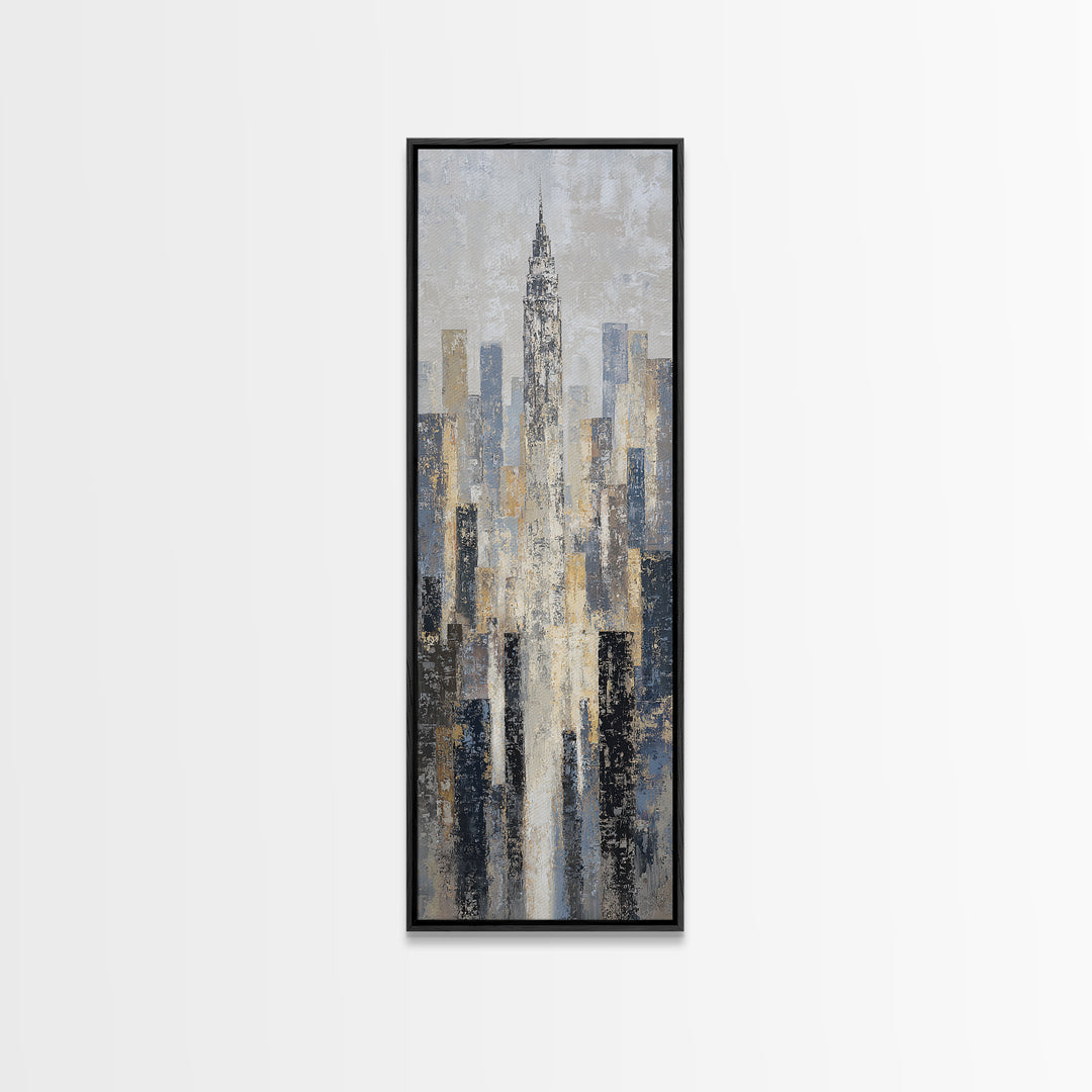 Quiet City Skyline Canvas Print, Law Office Art, Boho Decor, Office Decor, Abstract Art, Counsel, Digital Prints, Printable, LOA-1x3-48
