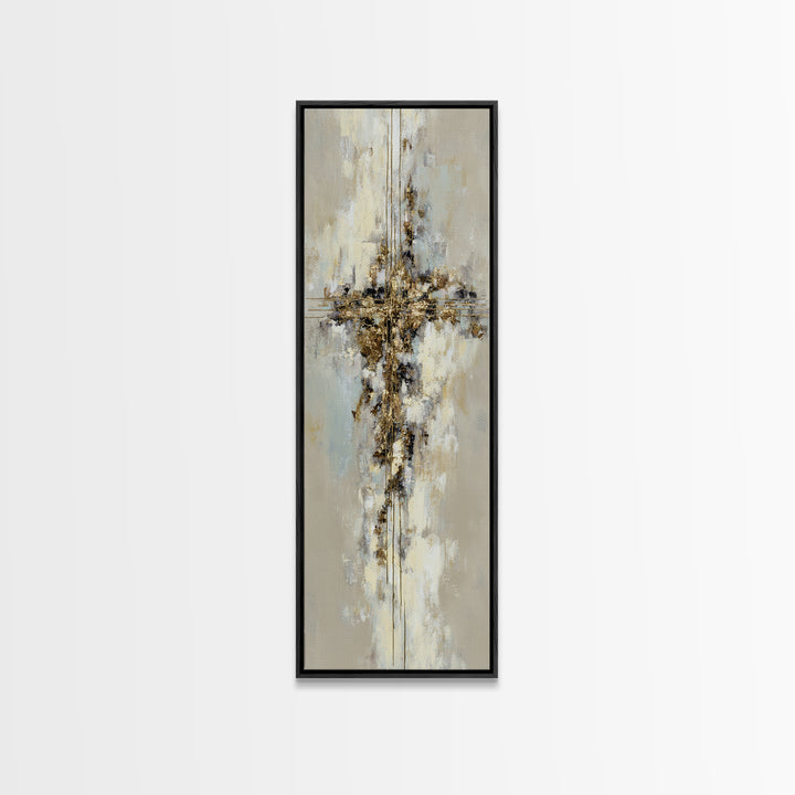 Gold Thread Knot Symbolizing Resolution Framed Canvas Print, Law Office Art, Butterfly Print, Office Decor, Oil Painting, LOA-1x3-54