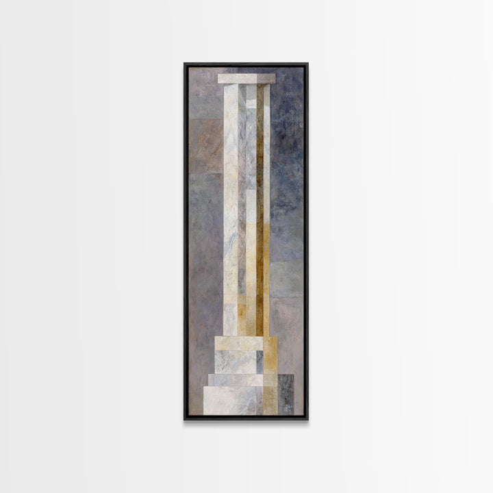 Marble Courthouse Column Study Without Building Scene Canvas Print, Law Office Art, Printable Art, Office Decor, Oil Painting, LOA-1x3-63