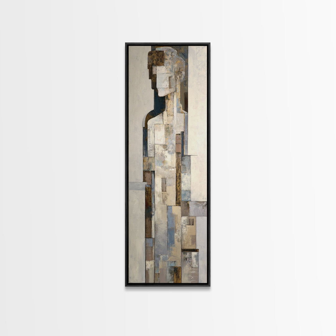 Architectural Arch and Column Abstraction Framed Canvas Print, Law Office Art, Home Office Decor, Office Decor, Abstract Art, LOA-1x3-74