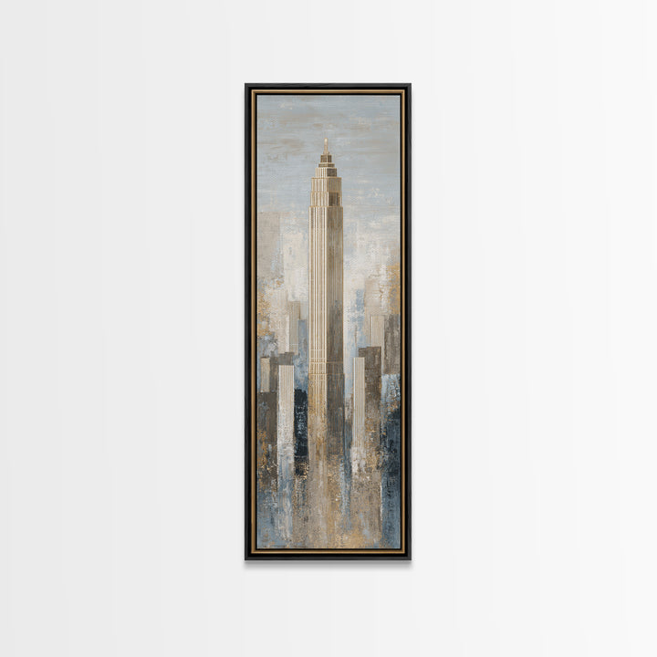 Quiet City Skyline Framed Canvas Print, Law Office Art, Office Wall Art, Office Decor, Fine Art, Counsel, Butterfly Art, LOA-1x3-96