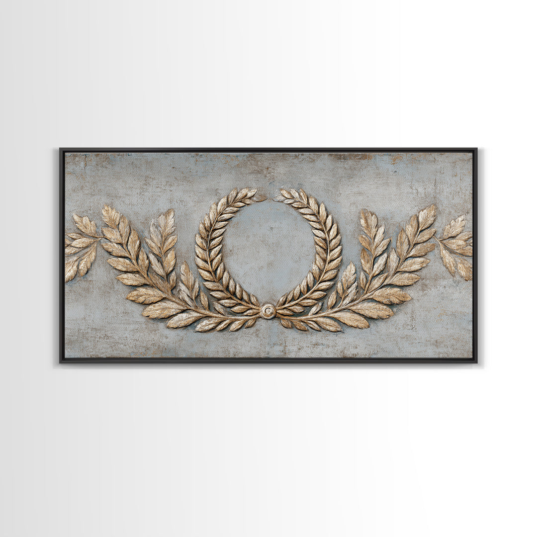 Roman Laurel Wreath Canvas Print, Law Office Art, Decor, Office Decor, Fine Art, Counsel, Bookish Wall Art, Gifts for Lawyers, LOA-2x1-52