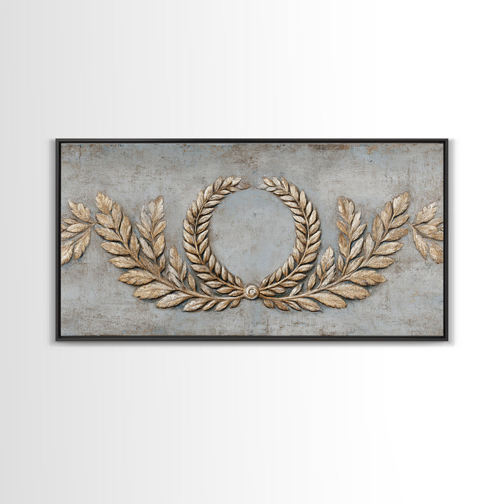 Roman Laurel Wreath Canvas Print, Law Office Art, Decor, Office Decor, Fine Art, Counsel, Bookish Wall Art, Gifts for Lawyers, LOA-2x1-52