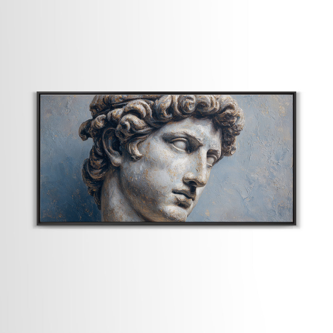 Classical Statue Bust Canvas Print, Law Office Art, Office, Office Decor, Watercolor Art, Counsel, Butterfly Print, Lawyer, LOA-2x1-68