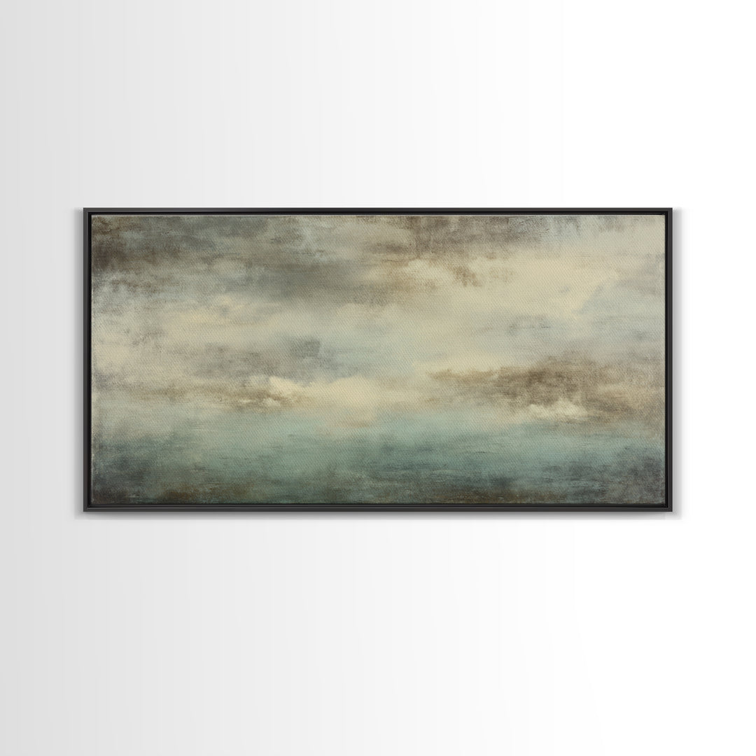 Deep Green and Walnut Toned Abstract Canvas Print, Law Office Art, Digital Prints, Office Decor, Counsel, Gifts for Lawyers, LOA-2x1-89