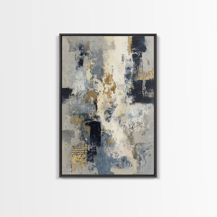 Abstract Navy and Gold Composition for Authority Canvas Print, Law Office Art, Office Wall Decor, Office Decor, Counsel, LOA-2x3-36