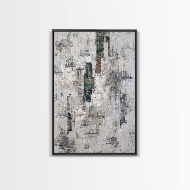 Deep Green and Walnut Toned Abstract Canvas Print, Law Office Art, Luxury Decor, Office Decor, Abstract Art, Counsel, LOA-2x3-5
