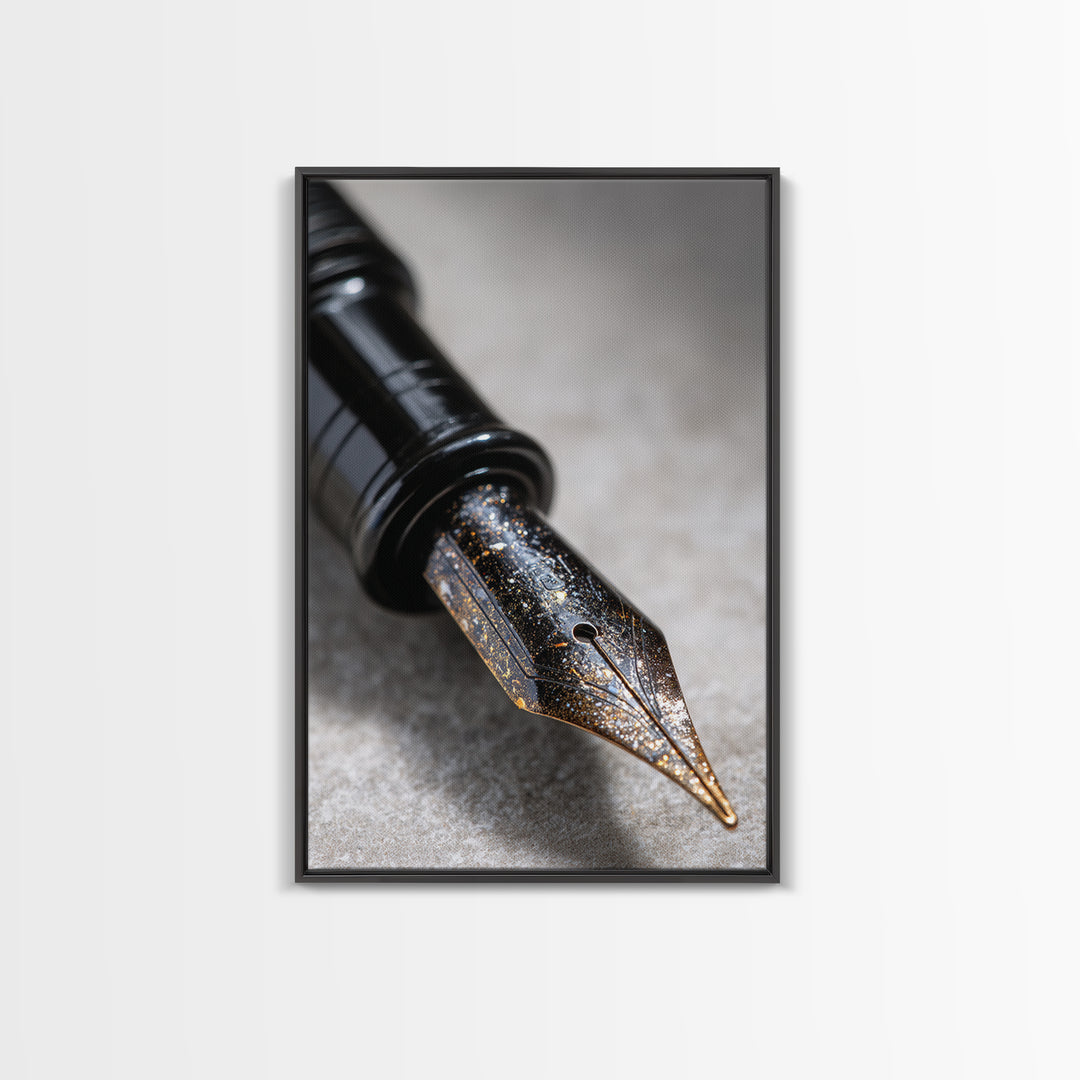 Fountain Pen Nib Closeup Canvas Print, Law Office Art, Office Wall Decor, Office Decor, Fine Art, Counsel, Law School, LOA-2x3-7