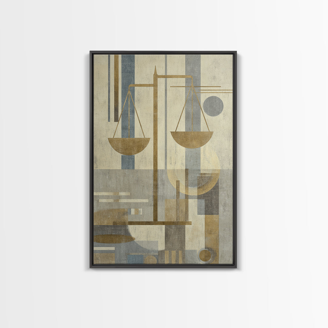 Classical Scales of Justice Canvas Print, Law Office Art, Office Decor, Oil Painting, Counsel, Therapy Office Decor, LOA-2x3-81